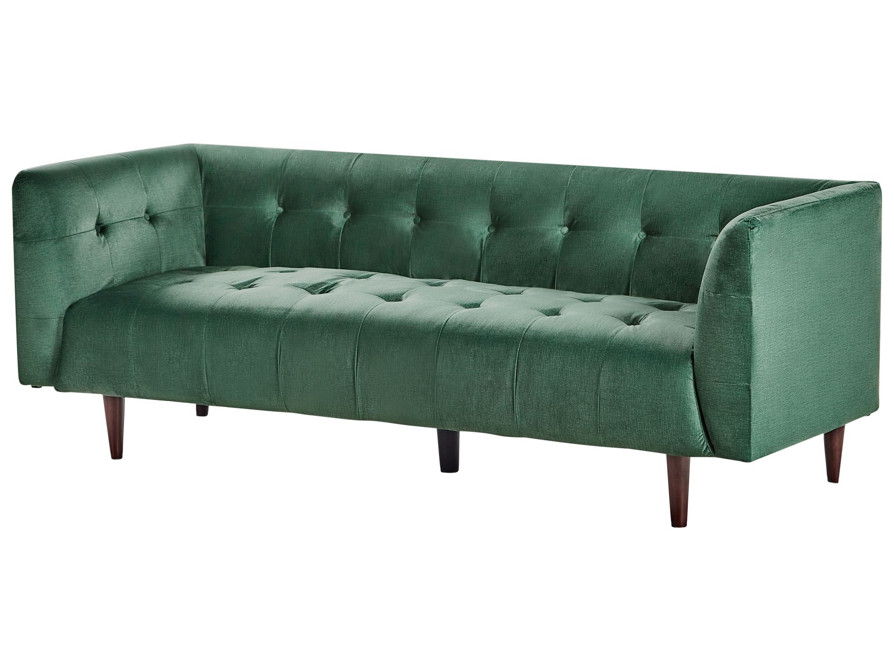 3 Seater Fabric Sofa Green BYSKE