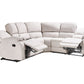 Corner Fabric Manual Recliner Sofa Light Beige ROKKE