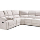 Corner Fabric Manual Recliner Sofa Light Beige ROKKE