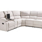 Corner Fabric Manual Recliner Sofa Light Beige ROKKE