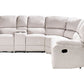 Corner Fabric Manual Recliner Sofa Light Beige ROKKE