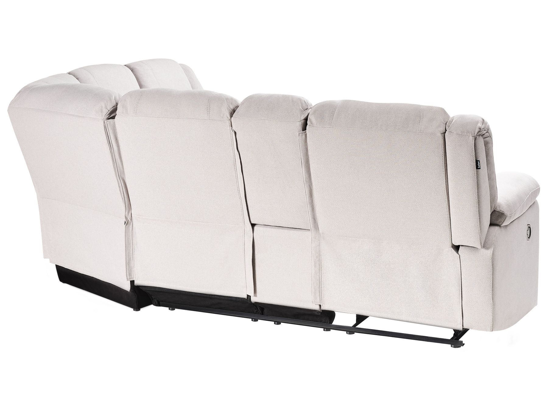 Corner Fabric Manual Recliner Sofa Light Beige ROKKE