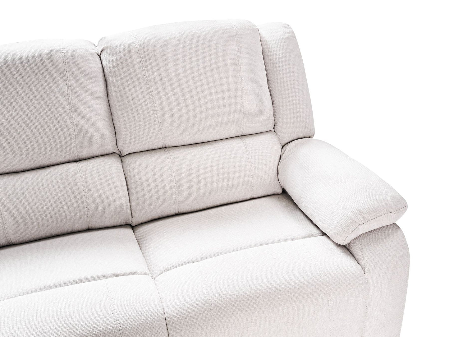 Corner Fabric Manual Recliner Sofa Light Beige ROKKE