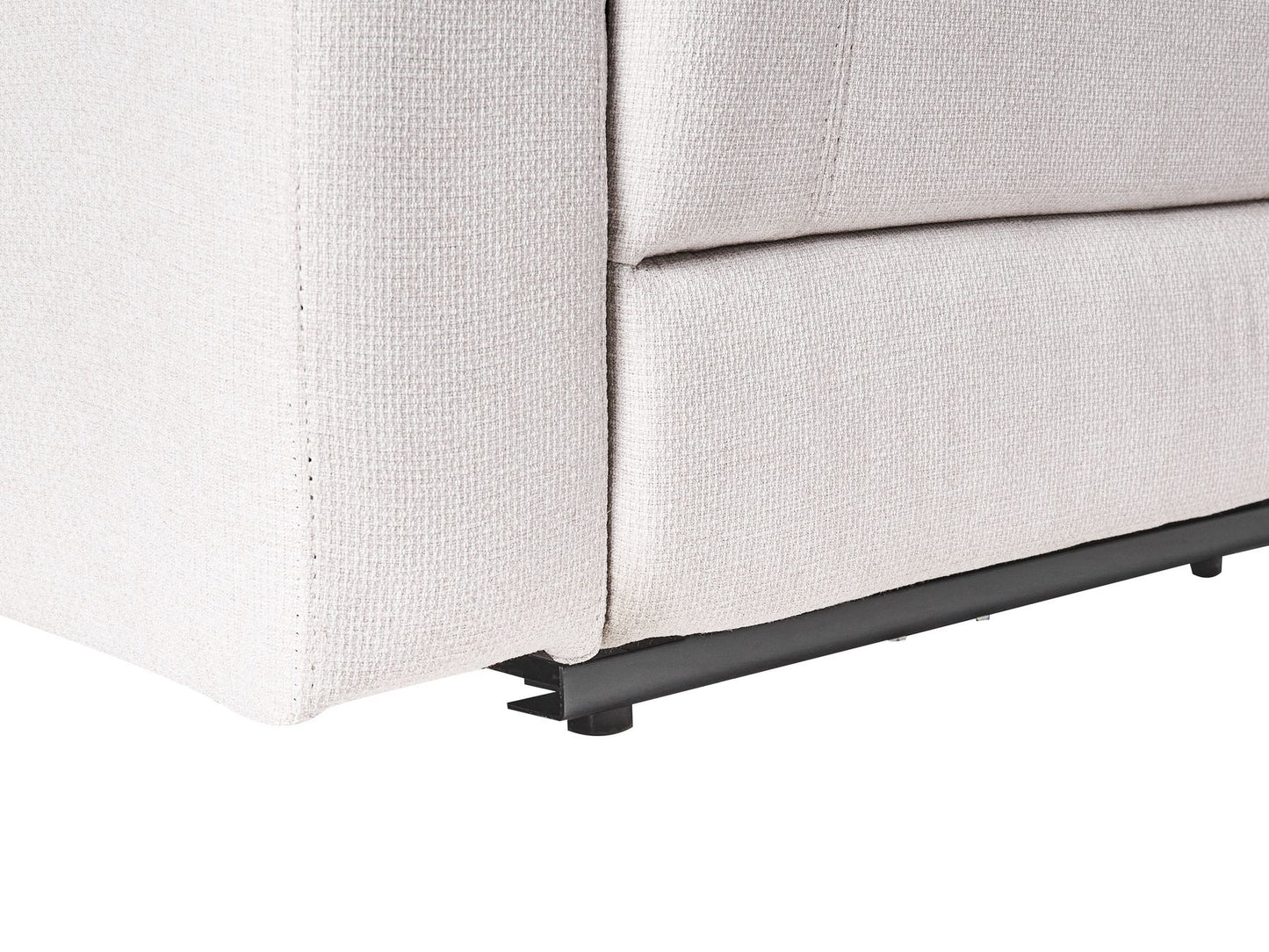 Corner Fabric Manual Recliner Sofa Light Beige ROKKE