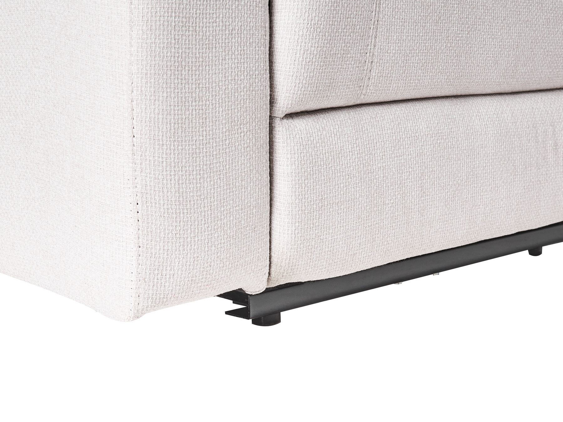Corner Fabric Manual Recliner Sofa Light Beige ROKKE