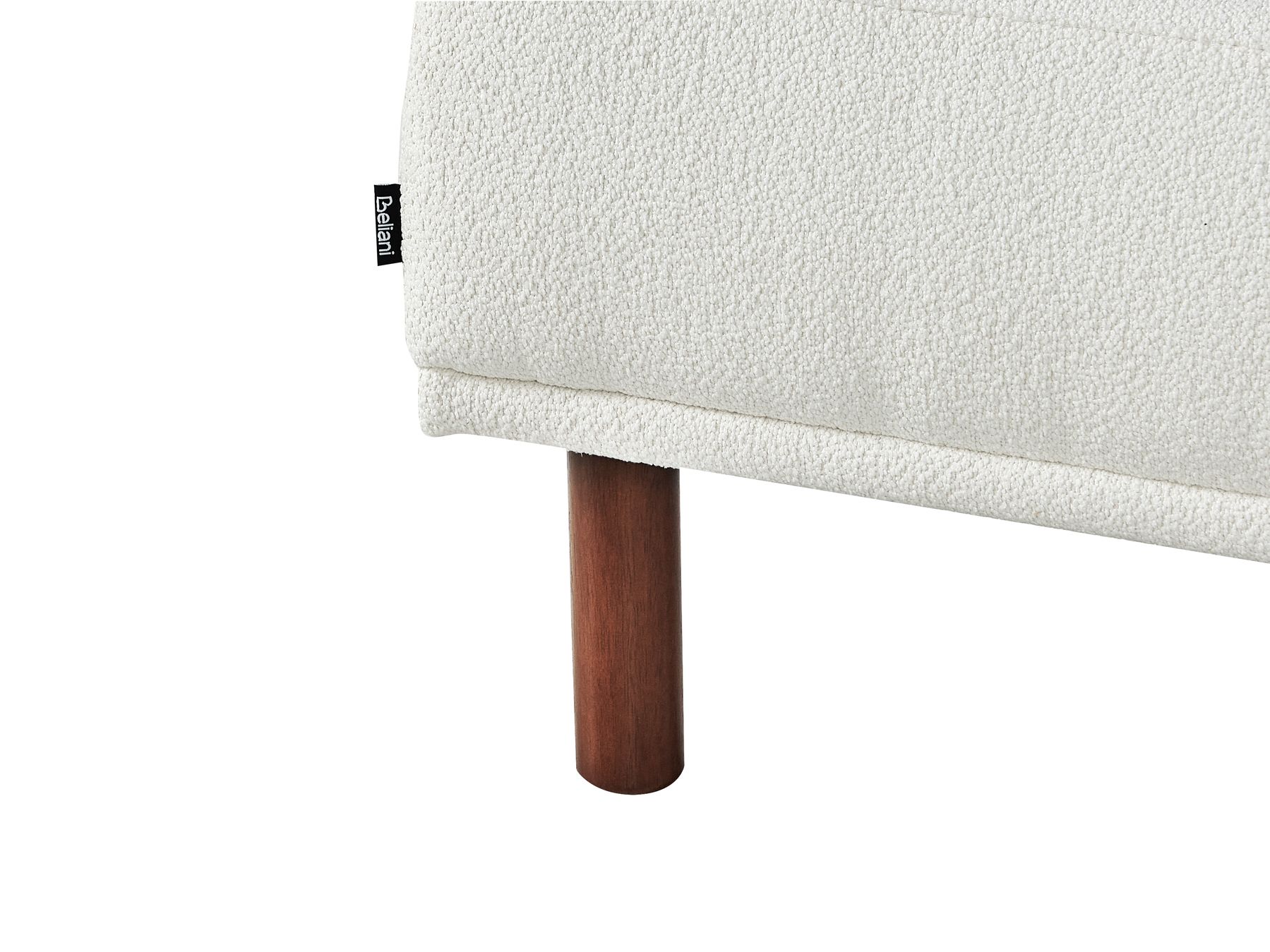 Left Hand Boucle Corner Sofa White HOLT