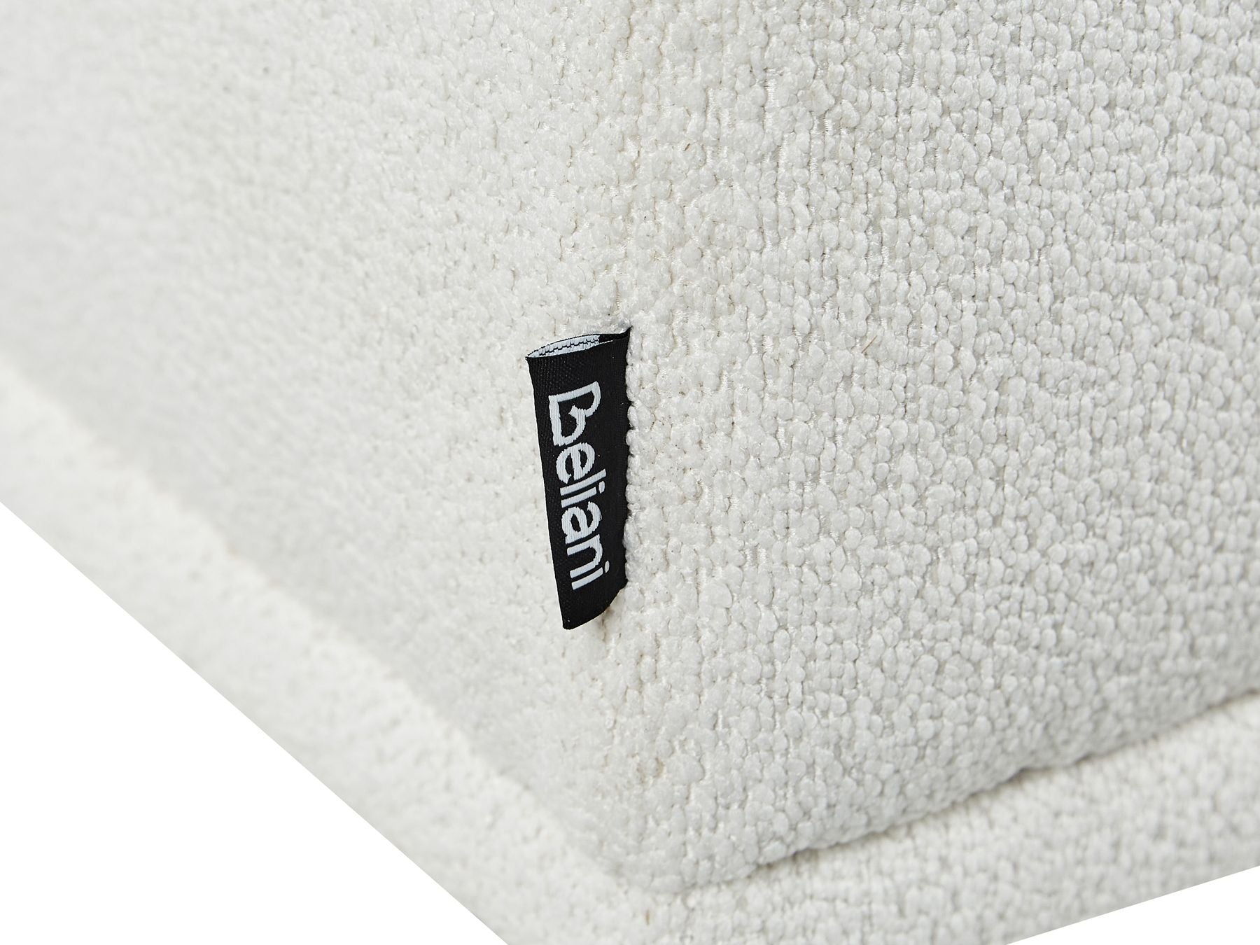 Left Hand Boucle Corner Sofa White HOLT