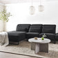 Right Hand Fabric Corner Sofa Black IKAST