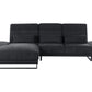 Right Hand Fabric Corner Sofa Black IKAST