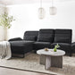Right Hand Fabric Corner Sofa Black IKAST