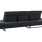 Right Hand Fabric Corner Sofa Black IKAST