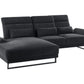 Right Hand Fabric Corner Sofa Black IKAST