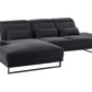 Right Hand Fabric Corner Sofa Black IKAST