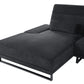 Right Hand Fabric Corner Sofa Black IKAST