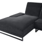 Right Hand Fabric Corner Sofa Black IKAST