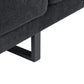 Right Hand Fabric Corner Sofa Black IKAST