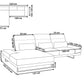 Right Hand Fabric Corner Sofa Black IKAST