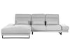 Right Hand Fabric Corner Sofa Light Grey IKAST