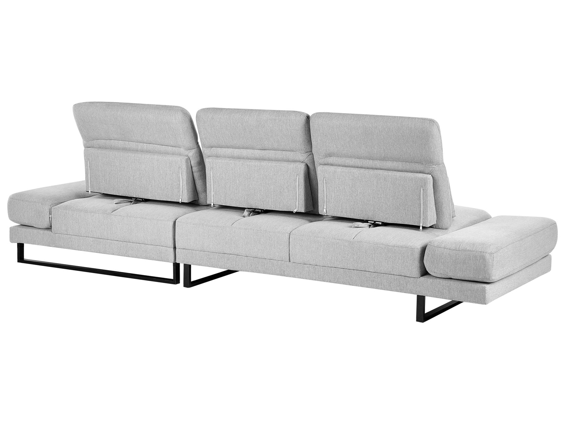 Right Hand Fabric Corner Sofa Light Grey IKAST