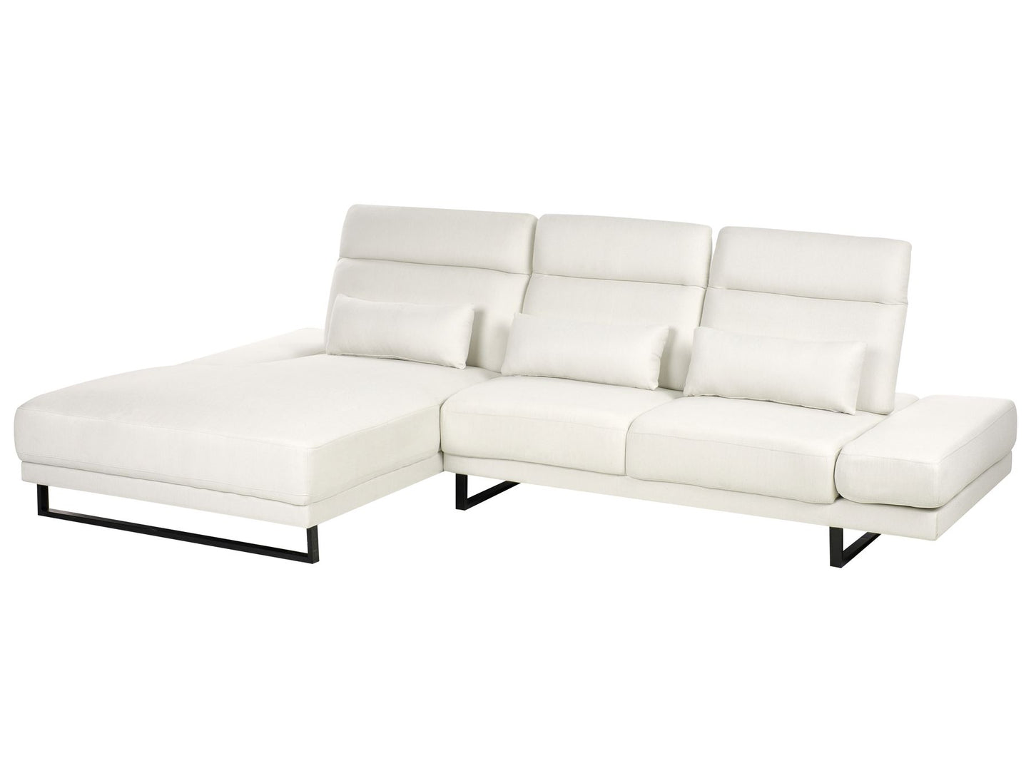 Right Hand Fabric Corner Sofa Off-White IKAST