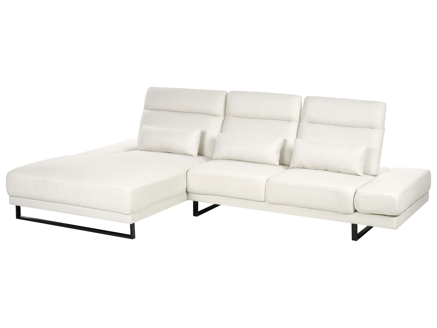 Right Hand Fabric Corner Sofa Off-White IKAST