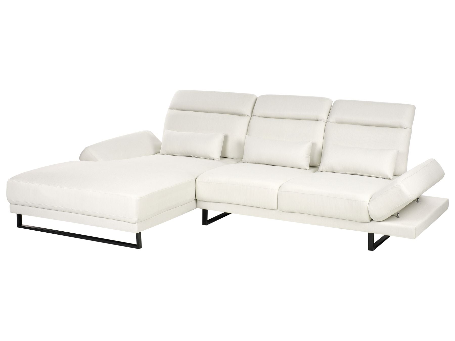 Right Hand Fabric Corner Sofa Off-White IKAST