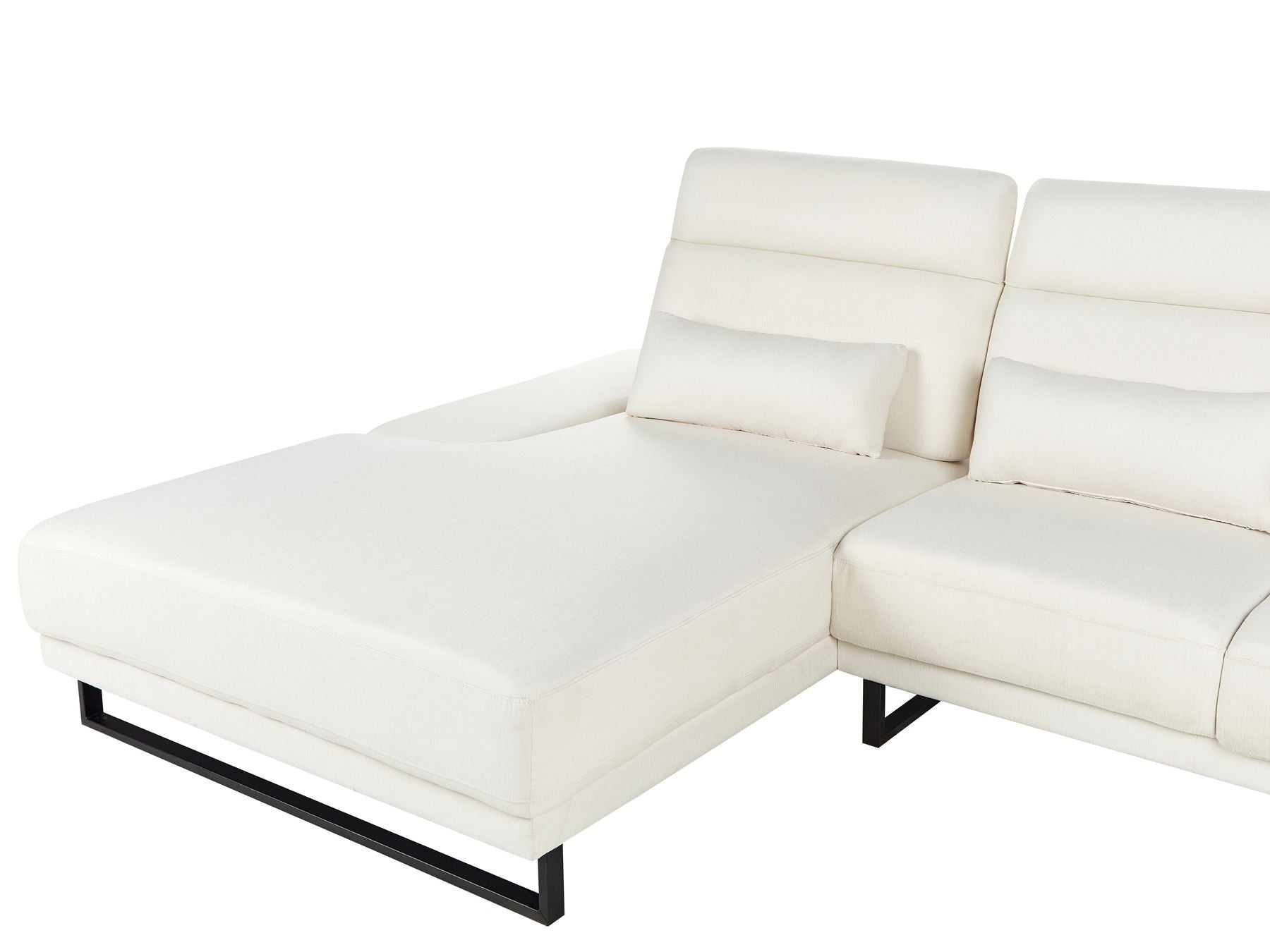 Right Hand Fabric Corner Sofa Off-White IKAST