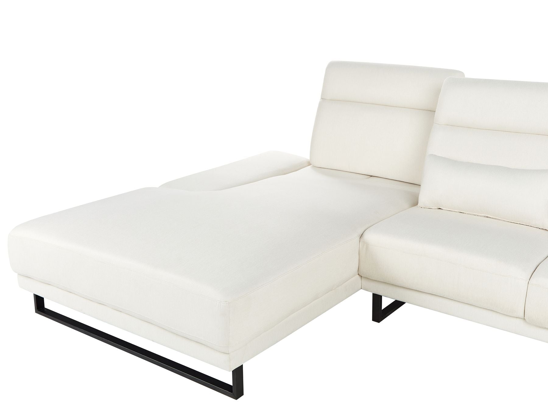 Right Hand Fabric Corner Sofa Off-White IKAST