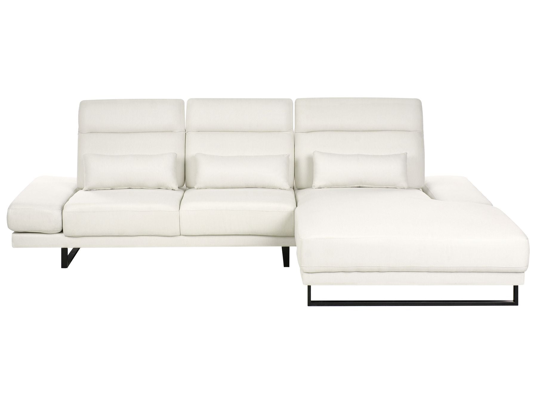Left Hand Fabric Corner Sofa Off-White IKAST