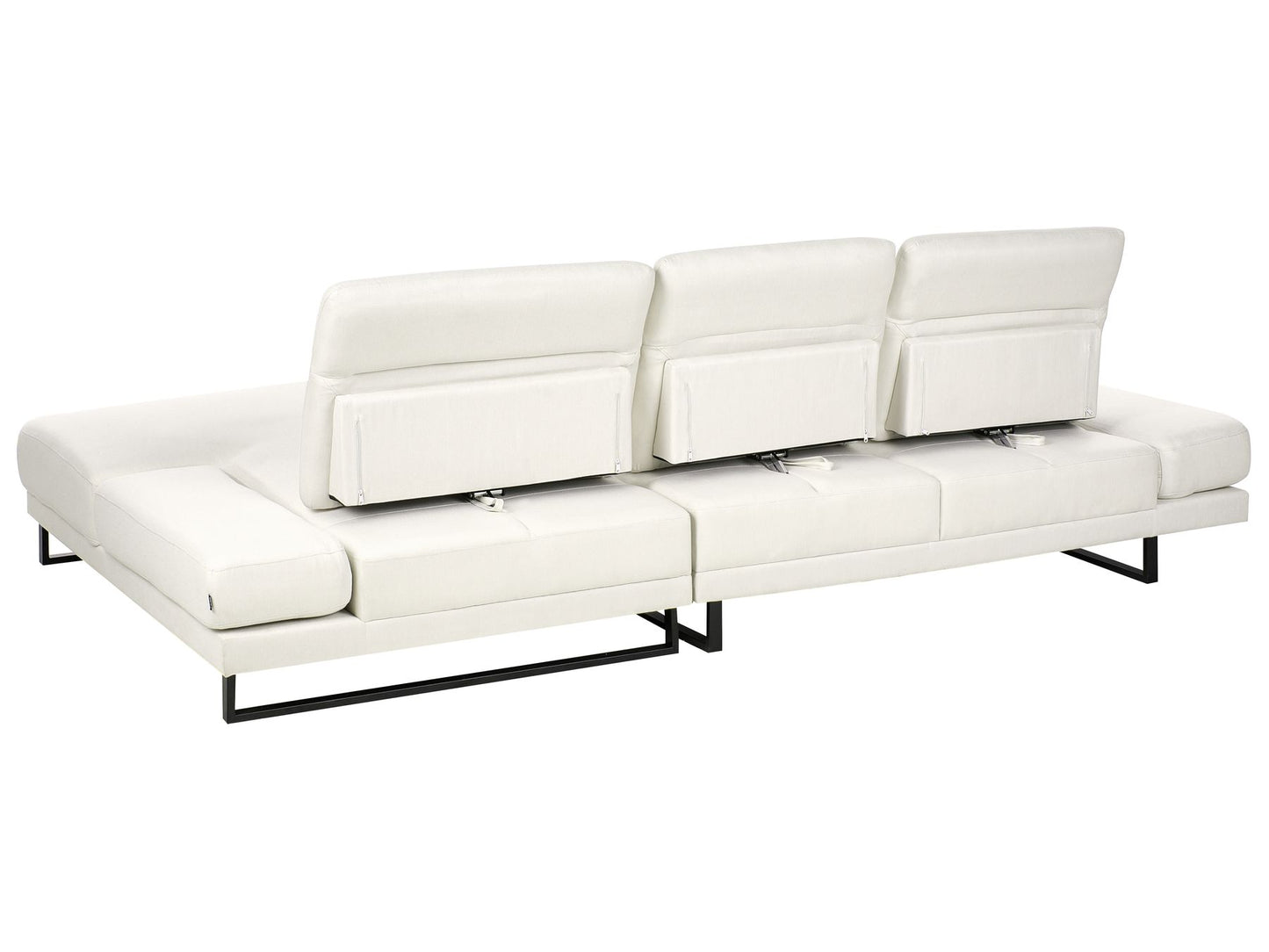 Left Hand Fabric Corner Sofa Off-White IKAST