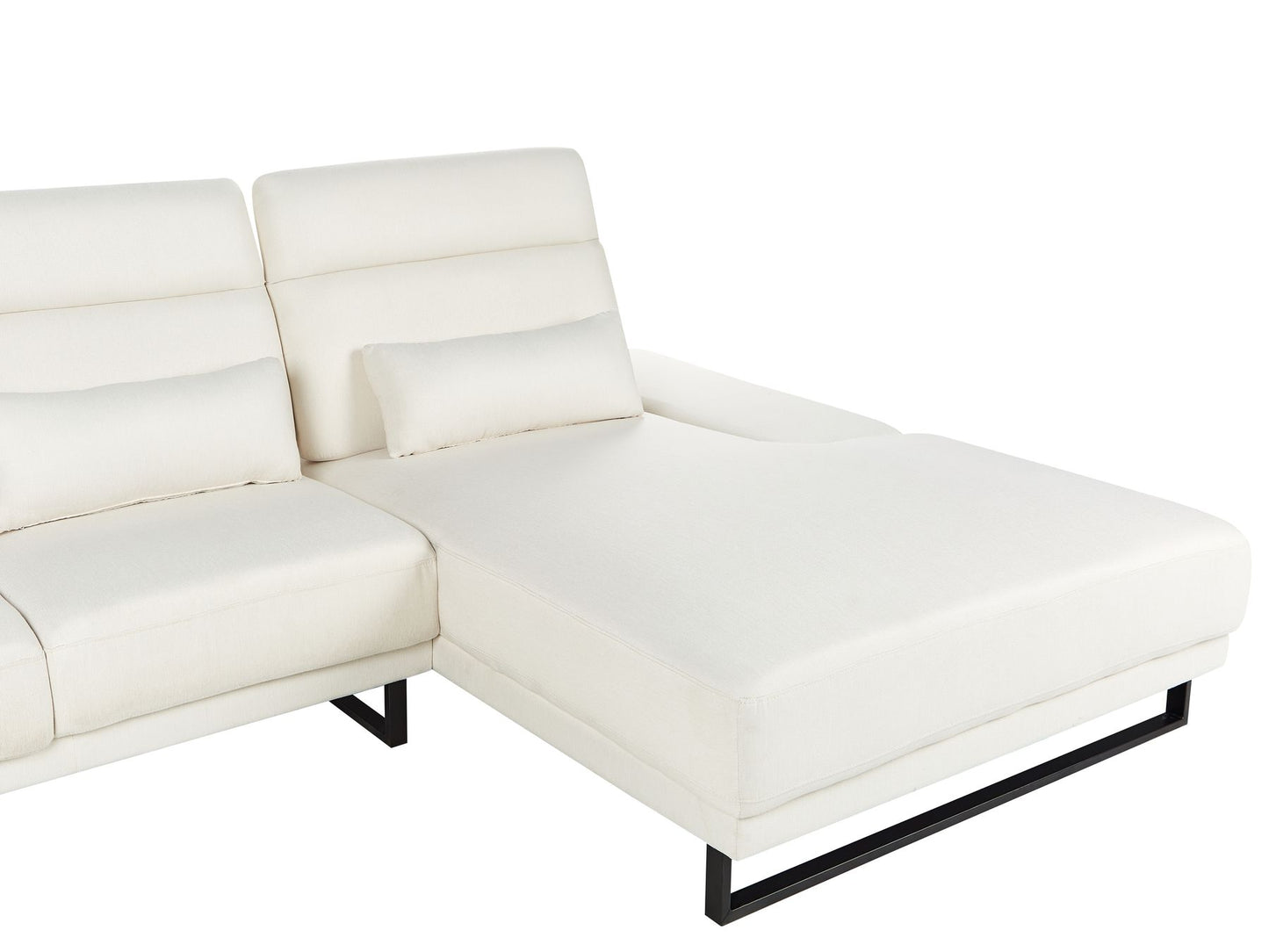 Left Hand Fabric Corner Sofa Off-White IKAST