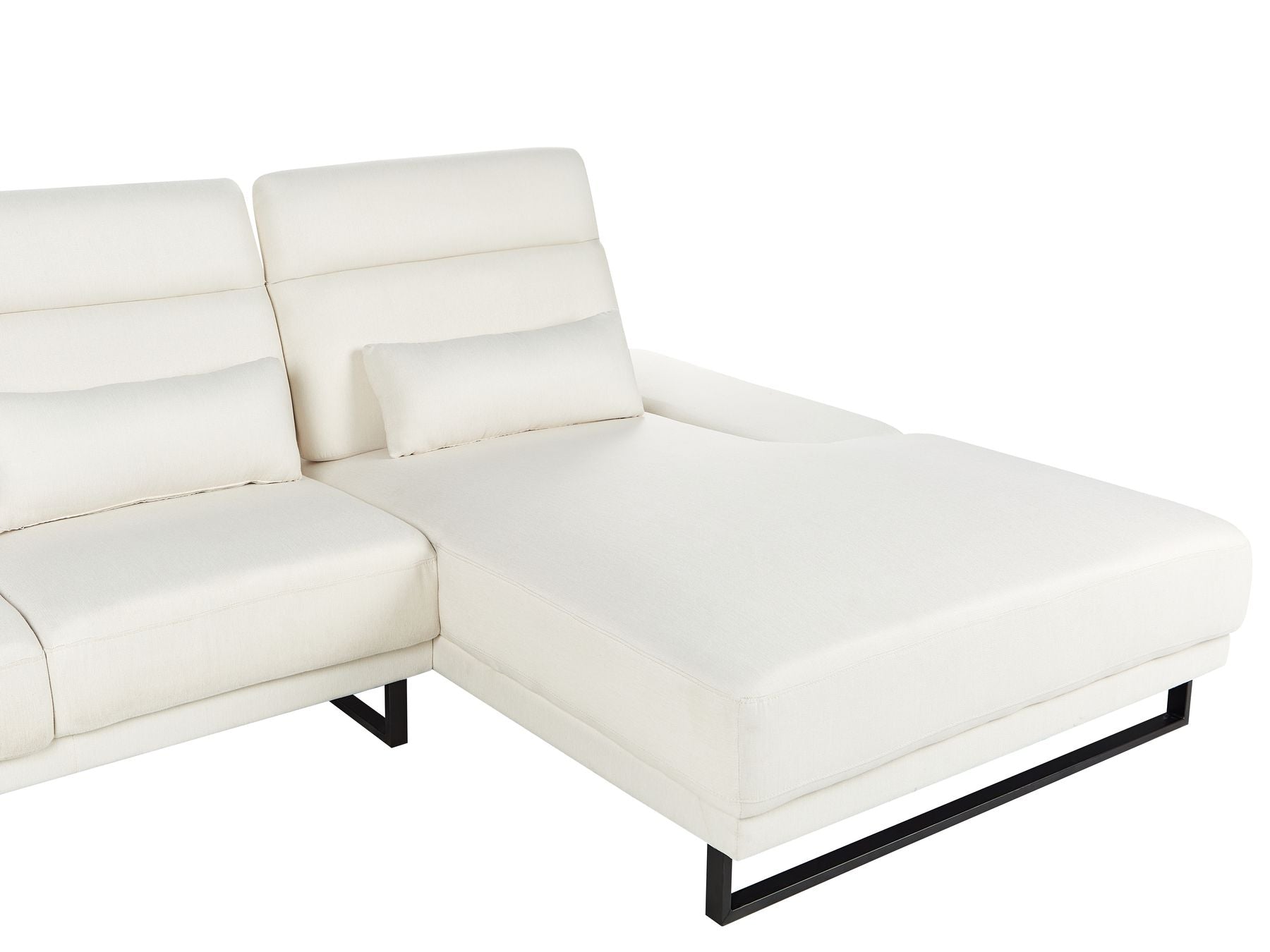 Left Hand Fabric Corner Sofa Off-White IKAST