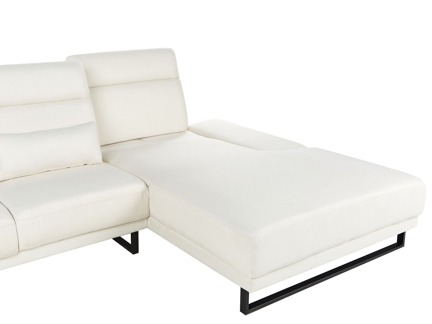 Left Hand Fabric Corner Sofa Off-White IKAST