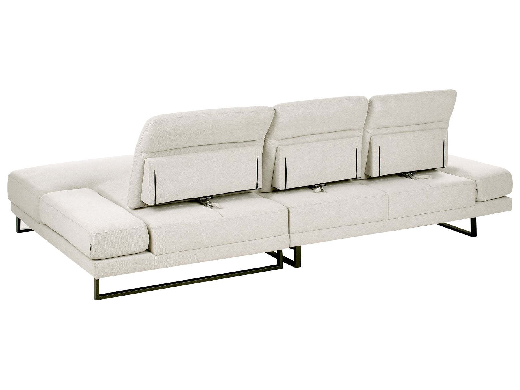 Left Hand Fabric Corner Sofa Light Beige IKAST