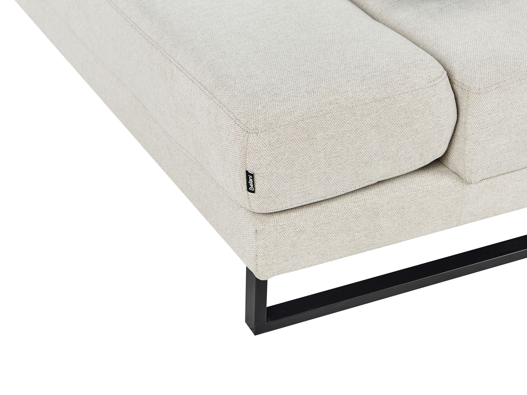 Left Hand Fabric Corner Sofa Light Beige IKAST
