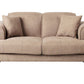 2 Seater Fabric Sofa Light Brown SKIVE