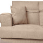 2 Seater Fabric Sofa Light Brown SKIVE