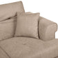 2 Seater Fabric Sofa Light Brown SKIVE