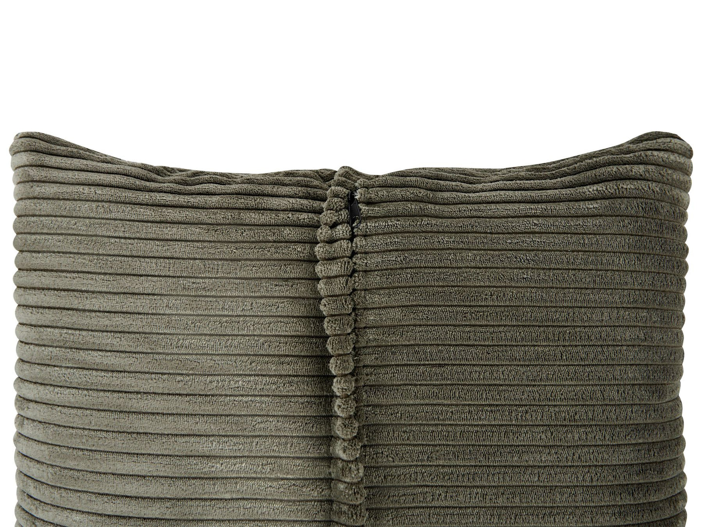 Right Hand Jumbo Cord Corner Sofa Green LUNGO