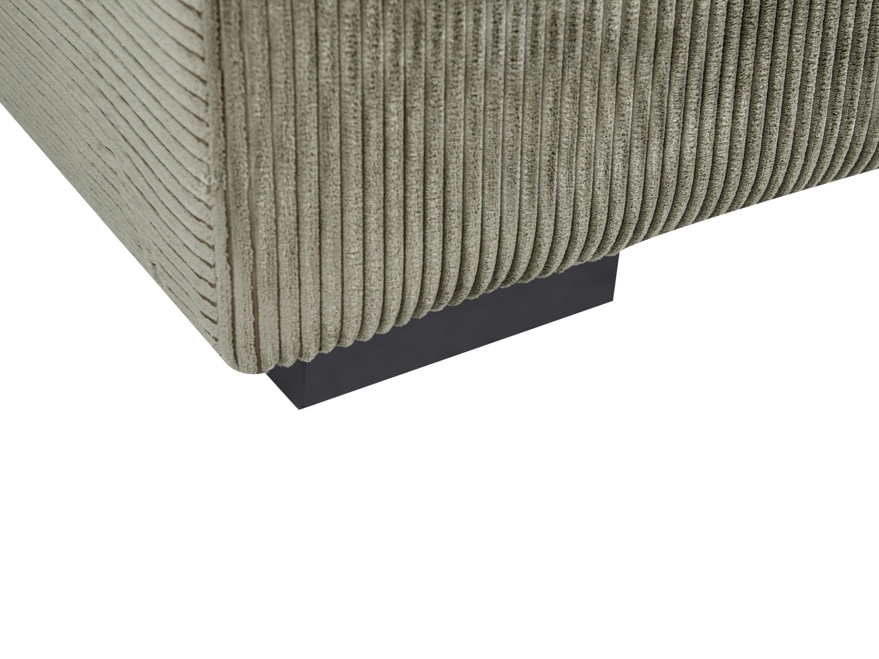 Right Hand Jumbo Cord Corner Sofa Green LUNGO