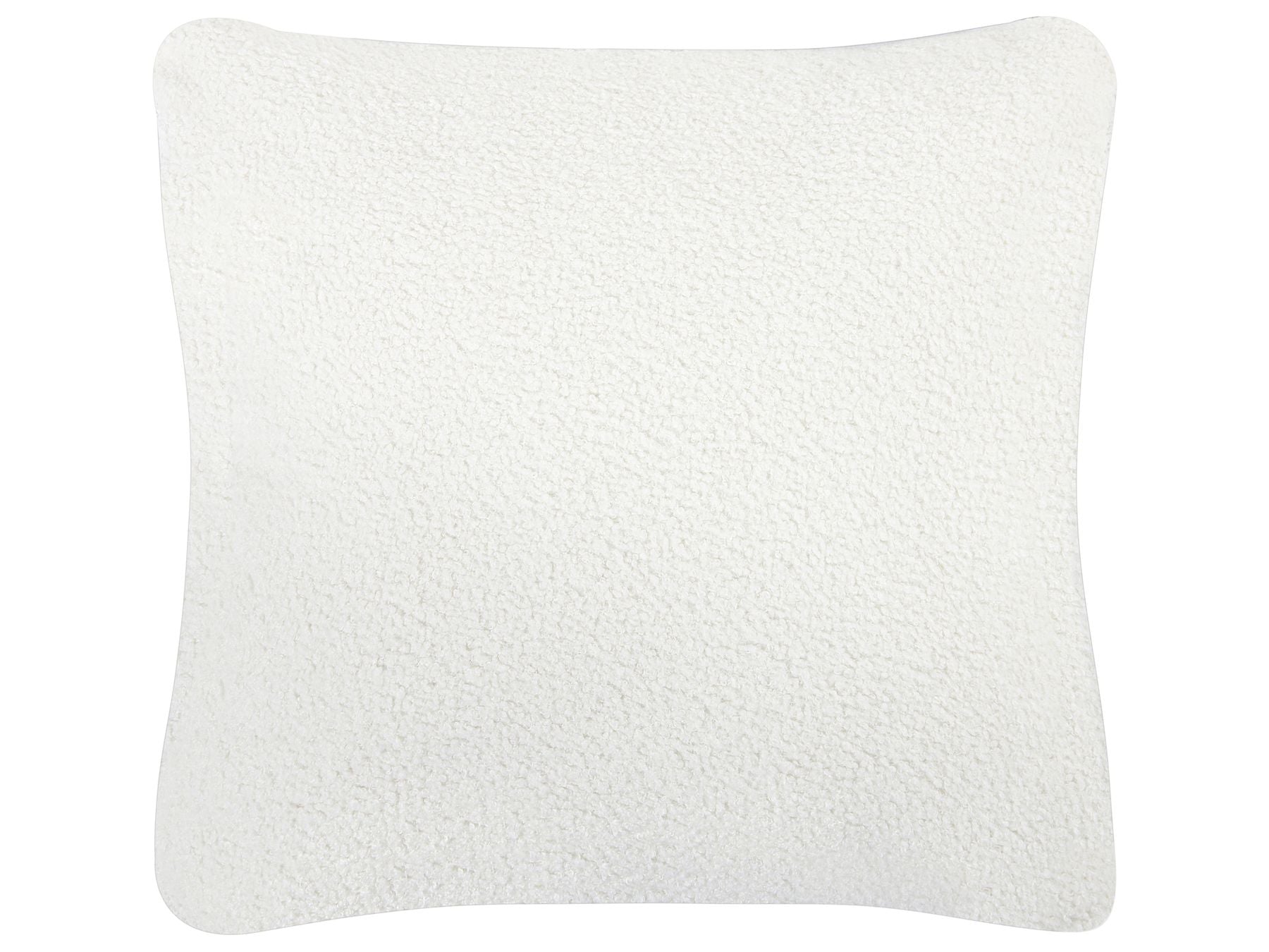 Left Hand Boucle Corner Sofa with Ottoman White LUNGO