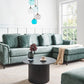 Corner Sofa OSLO Velvet Teal 4 Seater Left Hand
