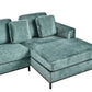 Corner Sofa OSLO Velvet Teal 4 Seater Left Hand