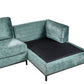 Corner Sofa OSLO Velvet Teal 4 Seater Left Hand