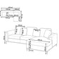 Corner Sofa OSLO Velvet Teal 4 Seater Left Hand