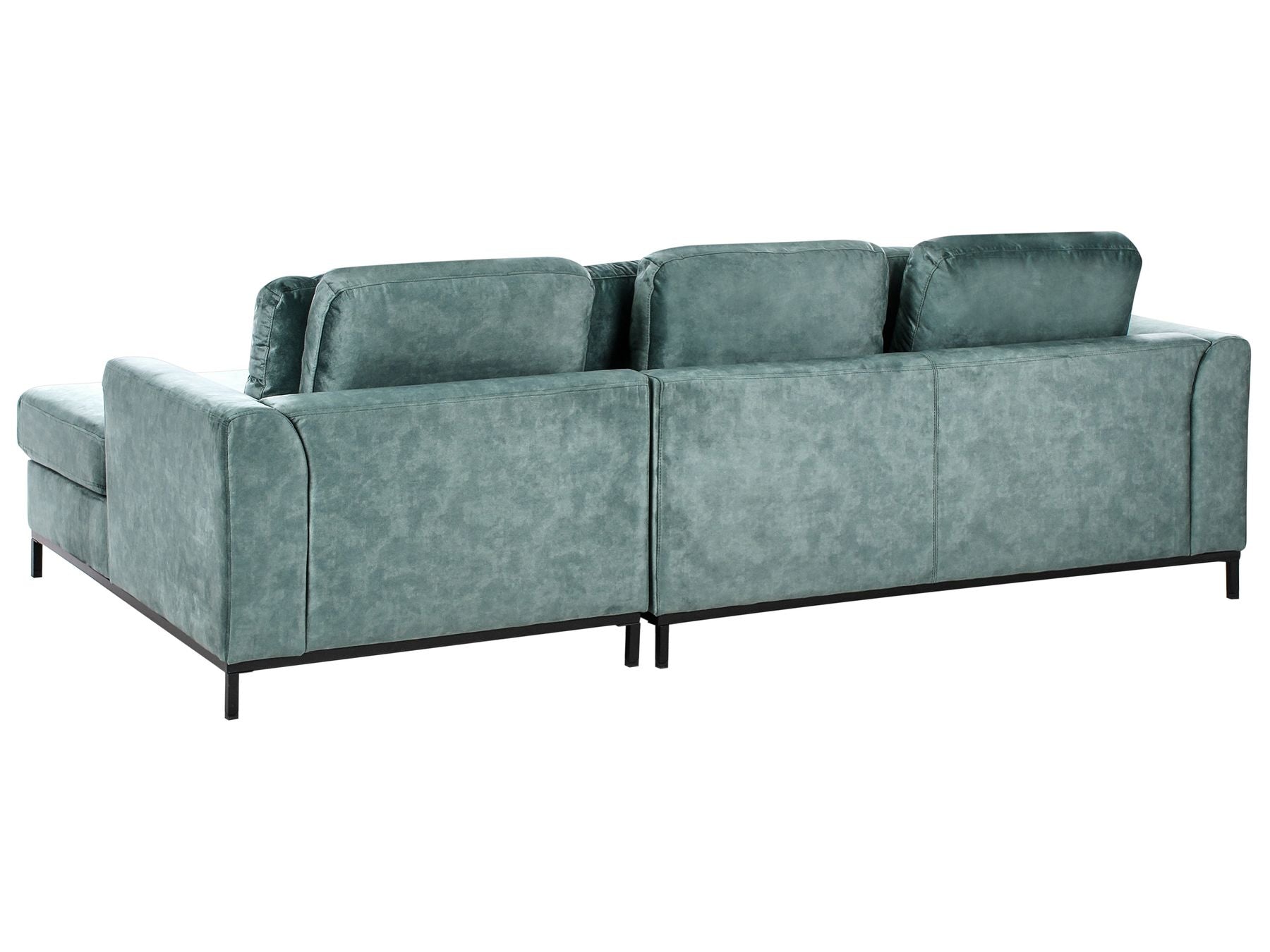 Left Hand Corner Velvet Sofa with Ottoman Teal OSLO