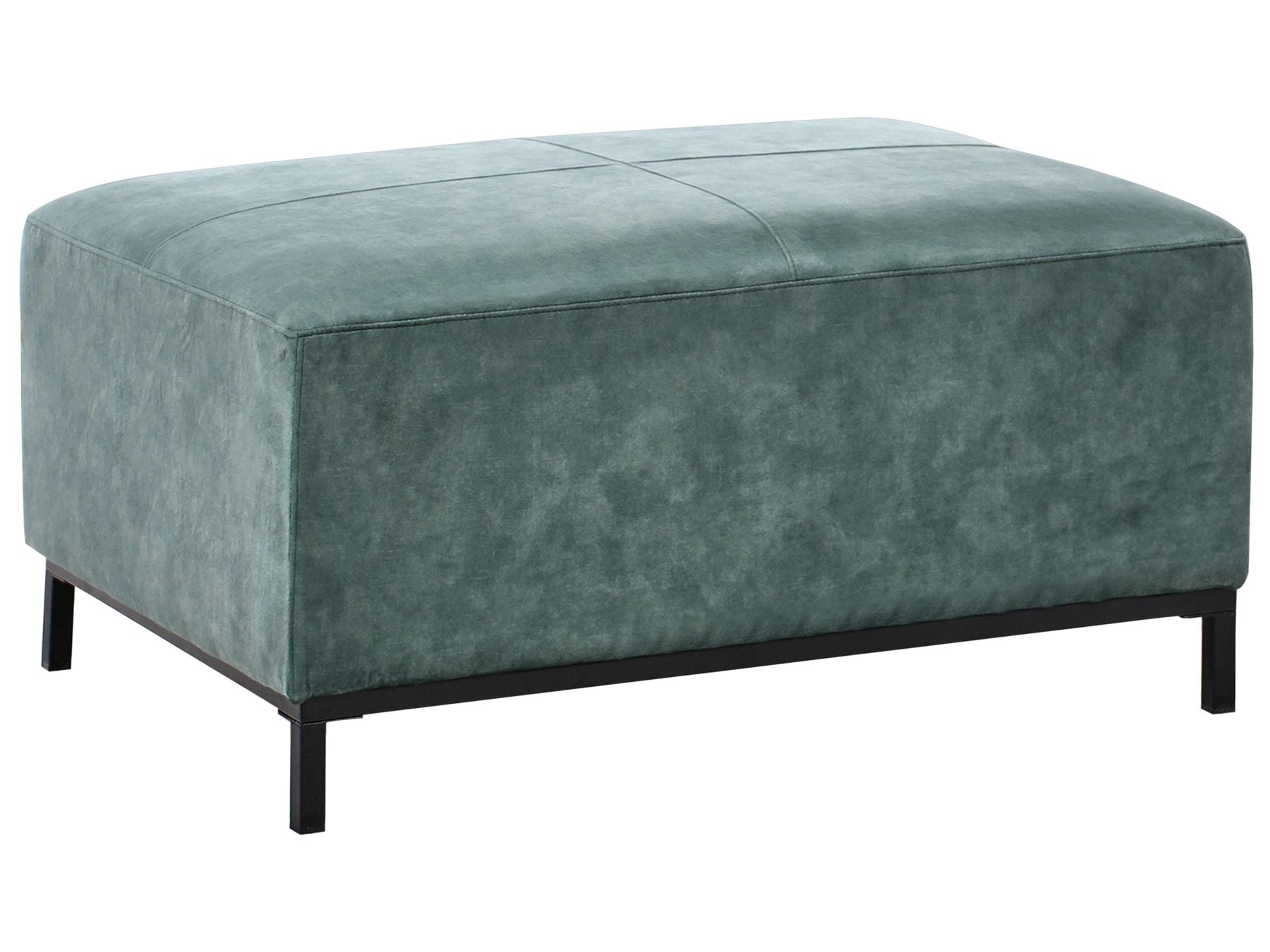 Left Hand Corner Velvet Sofa with Ottoman Teal OSLO