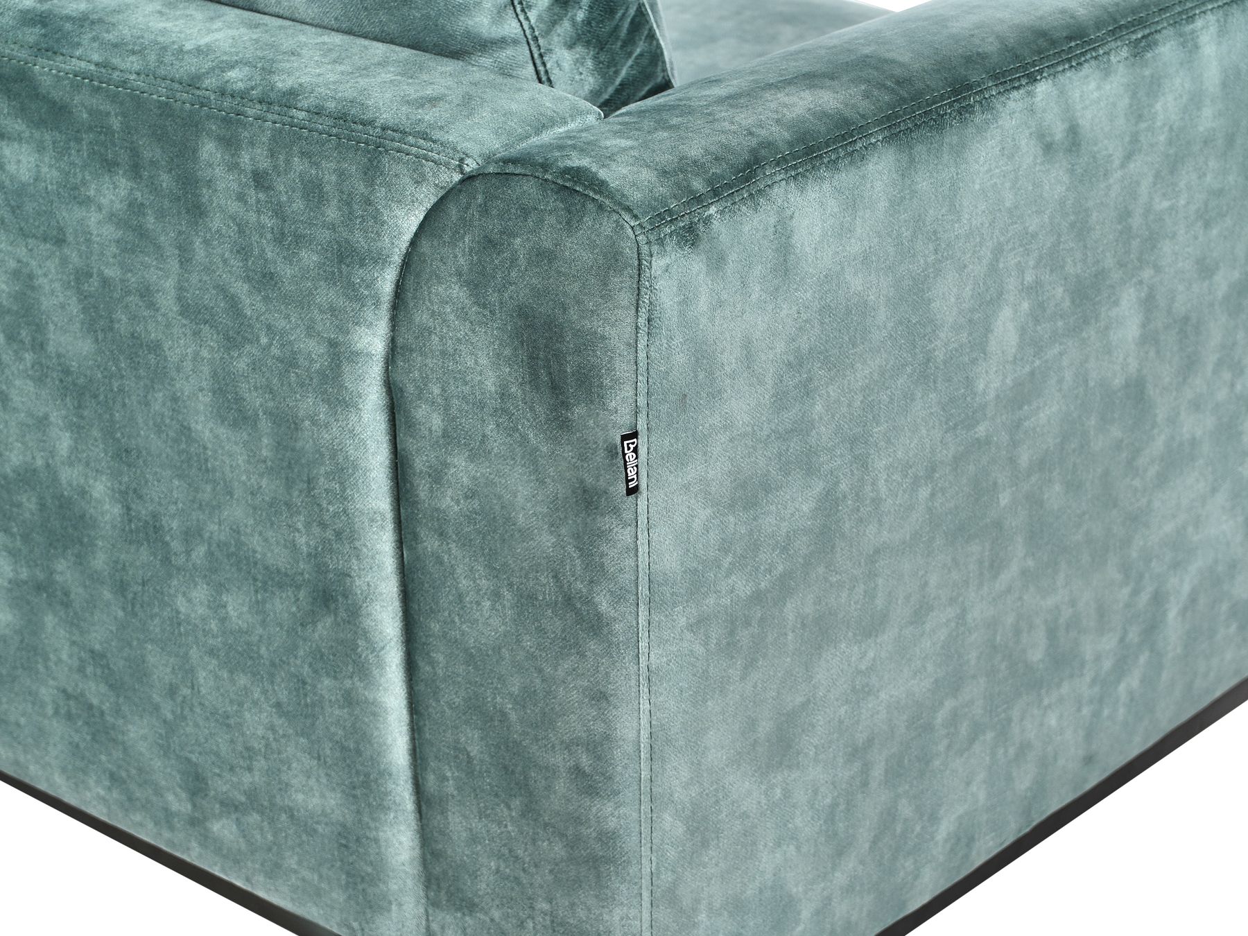 Left Hand Corner Velvet Sofa with Ottoman Teal OSLO