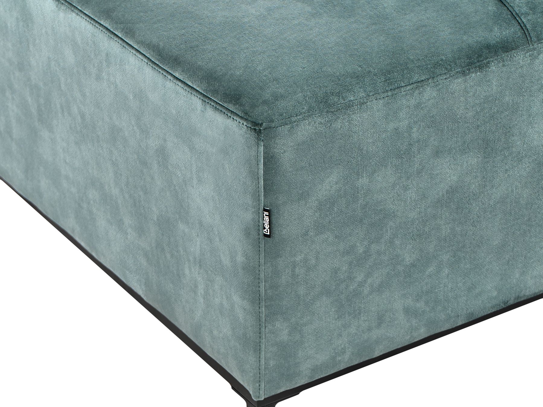 Left Hand Corner Velvet Sofa with Ottoman Teal OSLO
