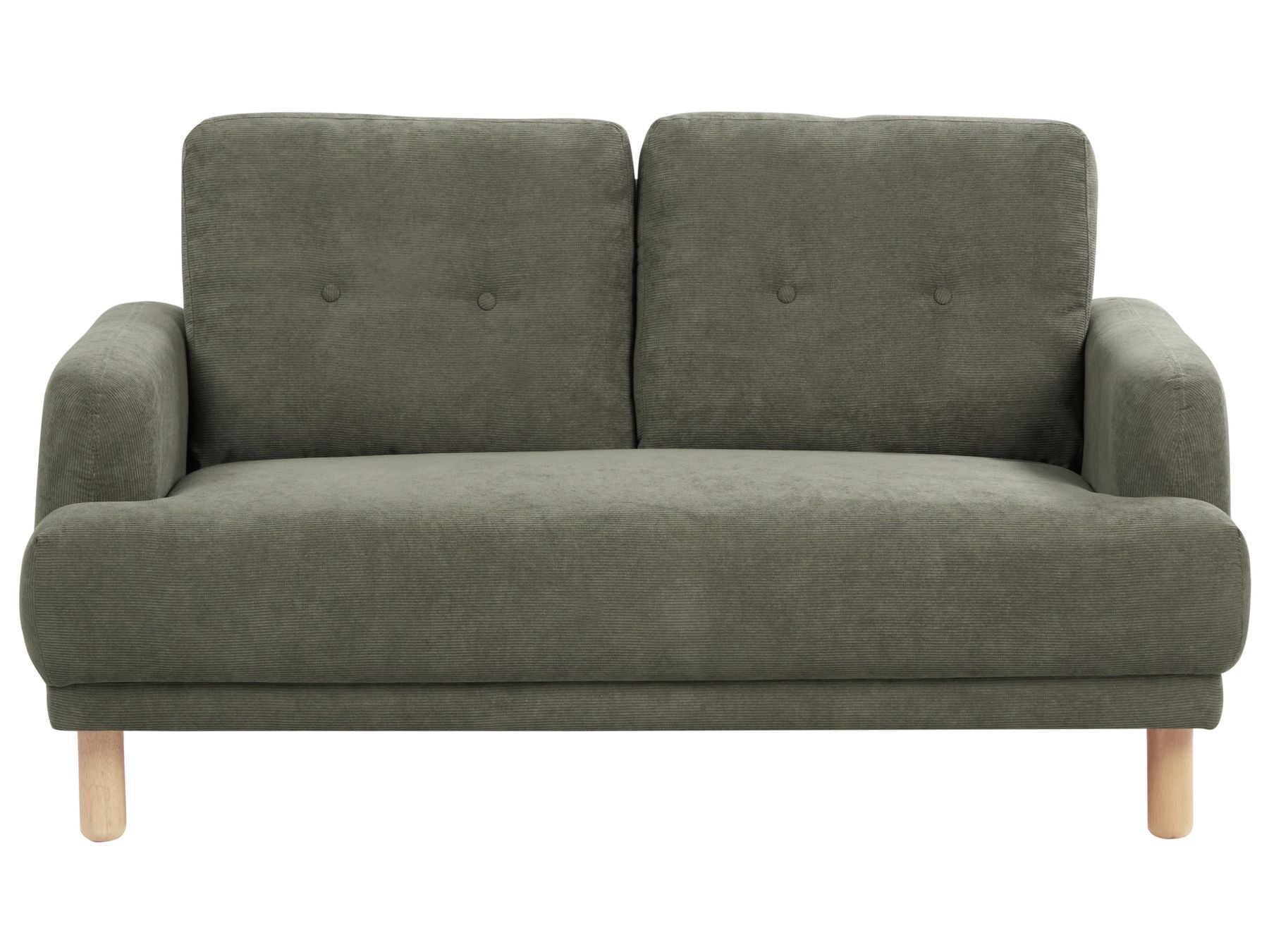 2 Seater Corduroy Sofa Dark Green TUVE